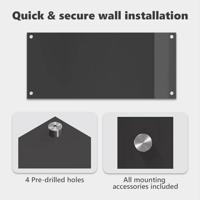 VidaXL Keuken spatscherm donkergrijs 90 x 40 cm gehard glas - thumbnail