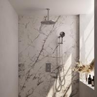 Brauer Chrome Carving Thermostatische Regendoucheset Inbouw - Hoofddouche 30 cm - 3 Weg - Handdouche 3 Standen - Doucheslang - Geintegreerde Glijstang - Chroom - thumbnail