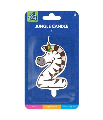 Jungle candle 2 zebra