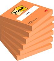 Memoblok post-it 654 76x76mm oranje | 6 stuks - thumbnail