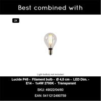 Lucide OVALIS - Wandlamp - 2xE14 - Mat Goud / Messing - thumbnail