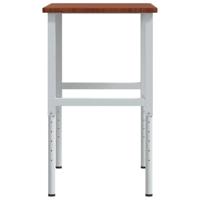 Werkbank rechthoek 100x60x(71,5-98) cm eikenhout donkerbruin - thumbnail