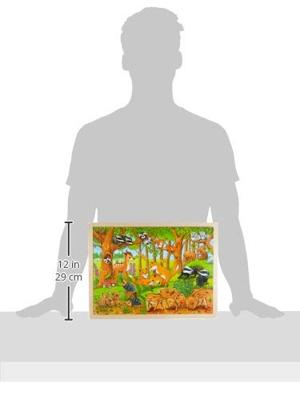 Goki houten legpuzzel - bosdieren, 48st. - thumbnail