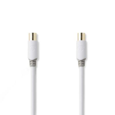 Coaxkabel 90 dB | IEC (coax) male - IEC (coax) male | 5,0 m | Wit - thumbnail
