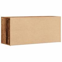 Schoenenbank 100x35x45 cm bewerkt hout oud houtkleurig - thumbnail