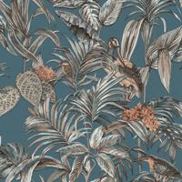 Dutch Wallcoverings Wallstitch/Bs1 Bird Of Paradise Blu - Blauw - thumbnail