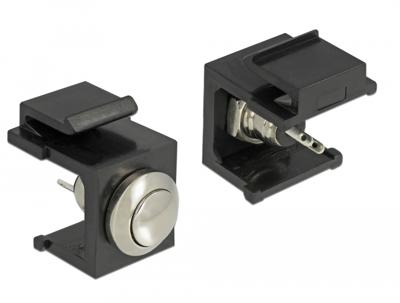 DeLOCK 86402 Keystone LED Zwart, Roestvrijstaal kabel-connector DeLOCK 86402 Keystone LED Zwart, Roestvrijstaal kabel-connector
