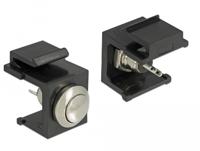 DeLOCK 86402 Keystone LED Zwart, Roestvrijstaal kabel-connector - thumbnail