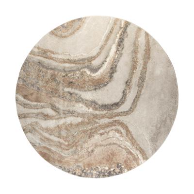 Zuiver Rond Vloerkleed 'Solar' 200cm, kleur Grijs/Bruin