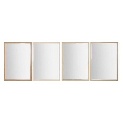 Wandspiegel Home ESPRIT Wit Bruin Beige Grijs 66 x 2 x 92 cm (4 Stuks) Wandspiegel Home ESPRIT Wit Bruin Beige Grijs 66 x 2 x 92 cm (4 Stuks)