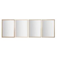 Wandspiegel Home ESPRIT Wit Bruin Beige Grijs 66 x 2 x 92 cm (4 Stuks) - thumbnail