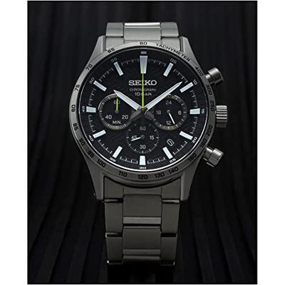 Seiko SSB413P1 Horloge staal zilverkleurig-zwart 43 mm