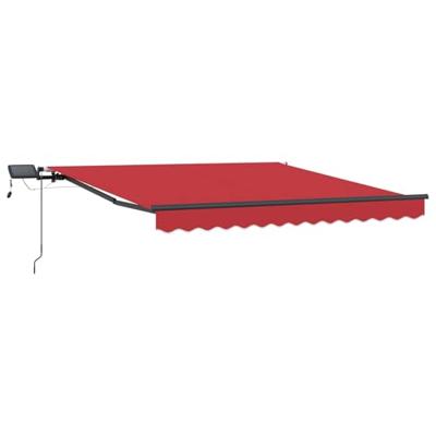 VidaXL Inklapbaar zonnescherm rood 300 x 250 cm stof