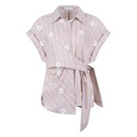 Nukus Aneta Top Stripe Nks01193 Blouse 9 Sand - thumbnail