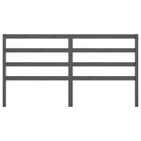 Hoofdbord 206x4x100 cm massief grenenhout grijs - thumbnail