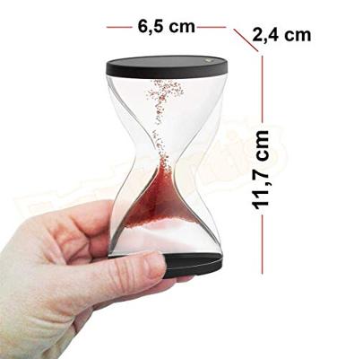 TFA Dostmann 18.6004.05 Zandloper Acrylglas helder, Rood, Zwart Mechanisch