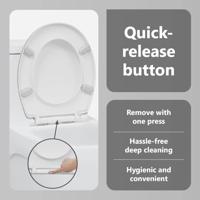 VidaXL Toiletzitting wit 47 x 37 x 4 cm duroplast - thumbnail