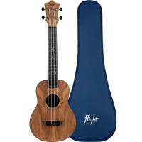 Flight Travel Series TUC Walnut Salamander concert ukelele met gigbag - thumbnail