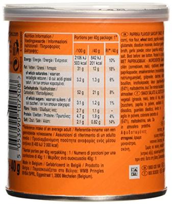 Pringles chips, 40g, paprika