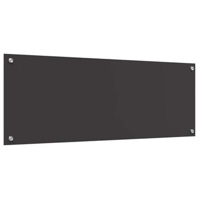 VidaXL Keuken spatscherm donkergrijs 110 x 40 cm gehard glas