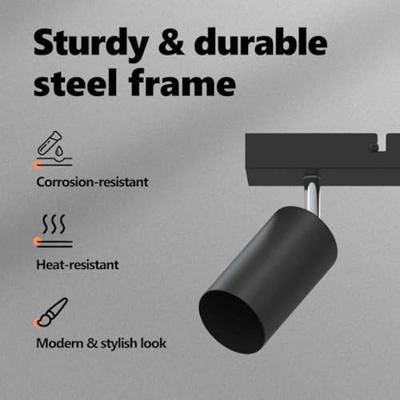 VidaXL Plafondspot met schijnwerpers zwart 38 x 6 x 16 cm metaal