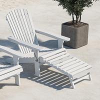 Nohr Inklapbare Loungestoel 'Tomica' Acaciahout, kleur Wit - thumbnail