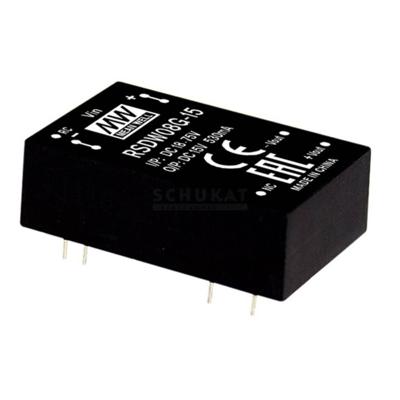 MEAN WELL RDDW08G-15 DC/DC-convertermodule 265 mA 8 W Aantal uitgangen: 2 x Inhoud 1 stuk(s)