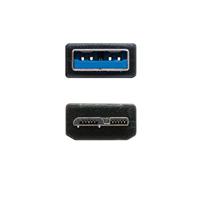 Nanocable 10.01.1101-BK - USB 3.0 naar Micro USB 3.0 kabel, hoofdtoepassing in mobiele en digitale camera's, type A/M-Micro B/M, mannelijk, zwart, 1,0 m - thumbnail