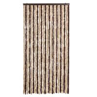 VidaXL Vliegengordijn 100x220 cm chenille beige en lichtbruin - thumbnail