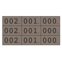 Schoen-gelijkheidsnr bruin 3x nr 000-999 - thumbnail