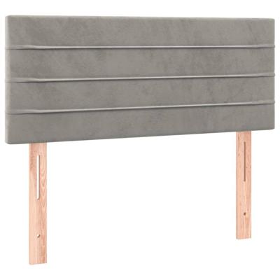 Hoofdbord 80x5x78/88 cm fluweel lichtgrijs