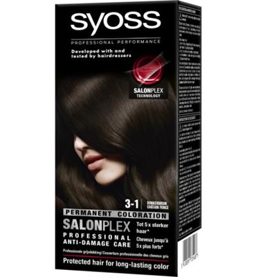 Syoss Color baseline 3-1 donkerbruin haarverf 1 Set