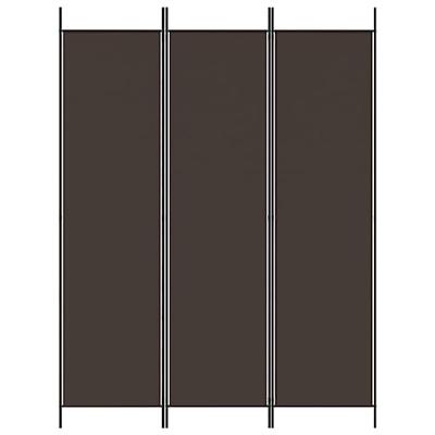 Kamerscherm met 3 panelen 150x200 cm stof bruin