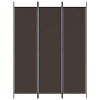 Kamerscherm met 3 panelen 150x200 cm stof bruin - thumbnail