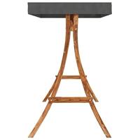 Schommelbank met luifel vurenhout met teak afwerking - thumbnail