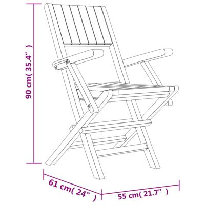 5-delige Tuinset massief teakhout