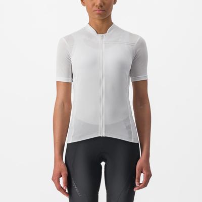 Castelli Anima 4 fietsshirt korte mouw wit dames S