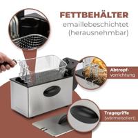 Clatronic FR 3586 Friteuse 3 l Zilver, Roestvrijstaal Vrijstaand 2000 W - thumbnail