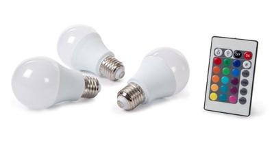 Velleman Set met 3 LED-lampen - 7.5 W - E27 - RGB & Warm Wit Velleman Set met 3 LED-lampen - 7.5 W - E27 - RGB & Warm Wit
