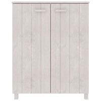 Schoenenkast 85x40x108 cm massief grenenhout wit - thumbnail