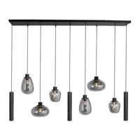 Steinhauer Hanglamp reflexion L 140 cm B 25 cm 9 lichts 3796 zwart - thumbnail