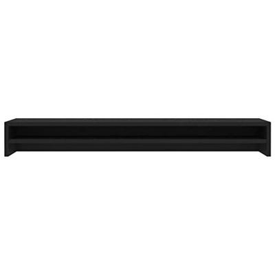 Monitorstandaard 100x24x13 cm spaanplaat zwart - thumbnail