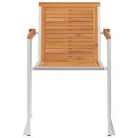 Tuinstoelen 4 st met kussens massief acaciahout - thumbnail