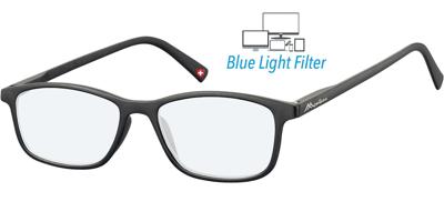 Bril montana +0.00dpt blue light filter zwart