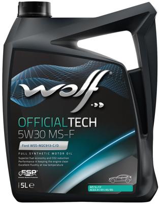 Wolf motorolie "officialtech ms-f". motoroil 5w30 5l off.tech ms-f