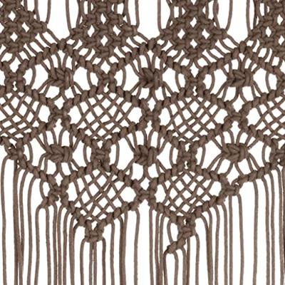 VidaXL Gordijn macramé 140x240 cm katoen taupe