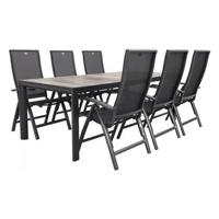 Hartman Valentino|Kings tuinset antraciet - 220x100 cm. - thumbnail