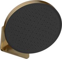 Hoofddouche Hotbath Cobber 1-F opbouw, 300mm Kantelbare Wandarm Geborsteld Goud - thumbnail