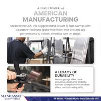 Manhasset 4806 Symphony Stand lessenaar zwart (set van 6) - thumbnail
