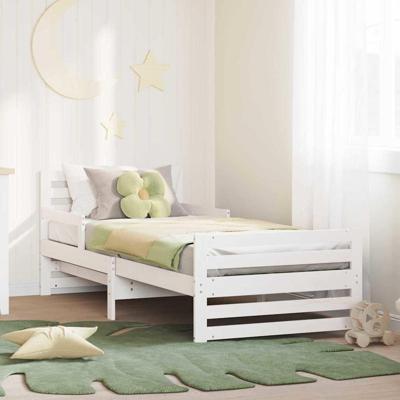 Uitbreidbaar Bedframe voor Kinderen Wit 80 x 130 / 165 / 200 cm